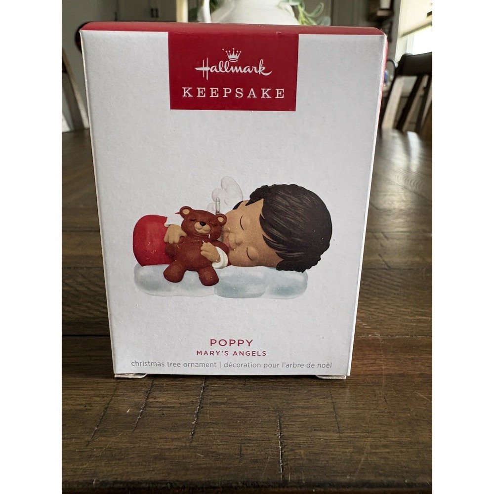 Hallmark Keepsake 2024 Mary's Angels POPPY Christmas Signed Ornament 37th Series